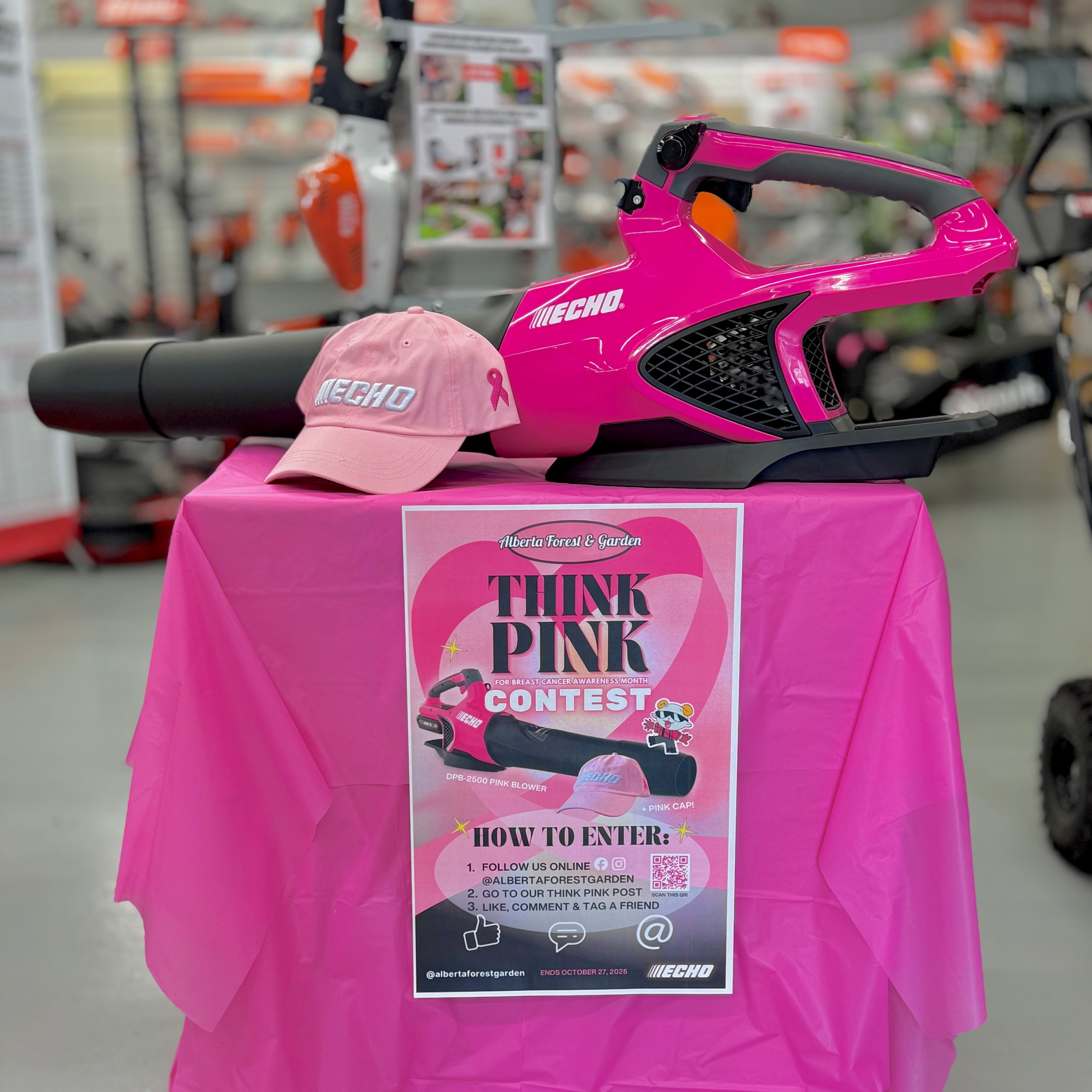 Think Pink This October – Win a Limited-Edition ECHO Pink Leaf Blower!