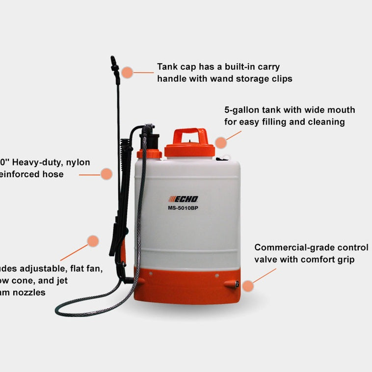 Echo 5 Gal Sprayer Piston Backpack MS5010BP