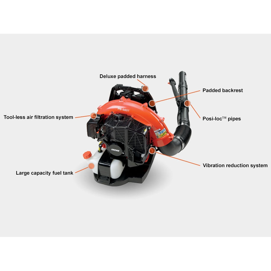 Echo Backpack Blower 58cc Tb Mount PB580T