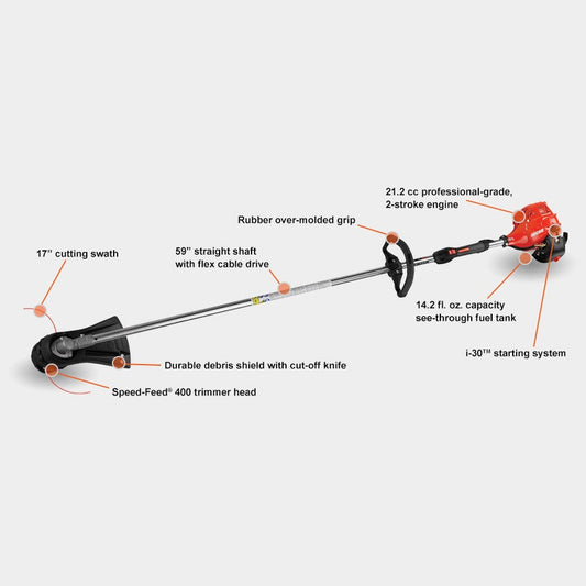 Echo Gas Trimmer 21.2cc Straight Sh SRM225