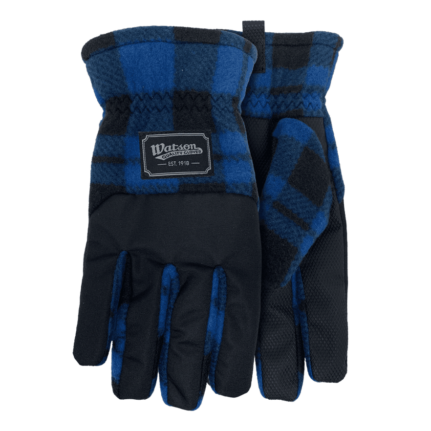 Watson Gloves Fleece Navidad Plaid Med 9381P-M